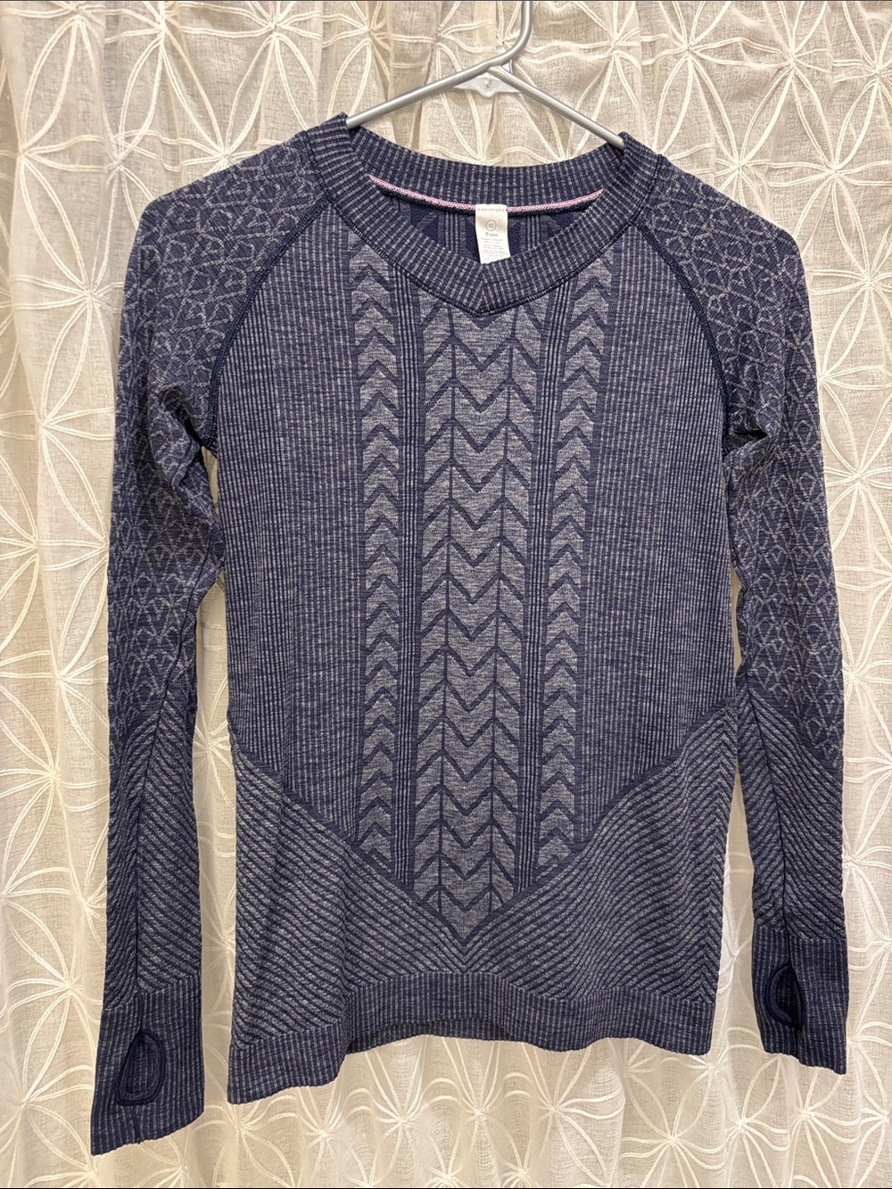 Ivivva Navy Patterned Long-Sleeve Pullover - Picture 1 of 4
